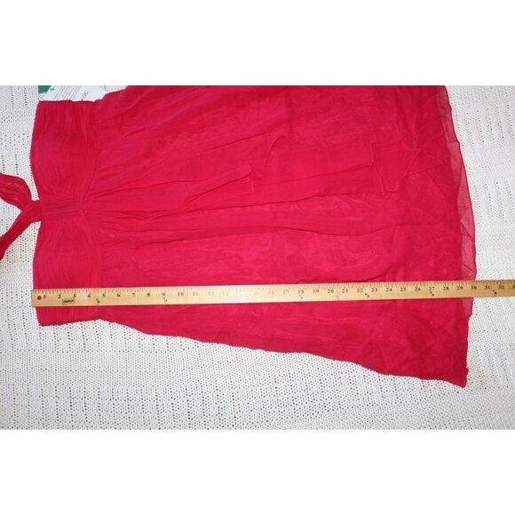 New OC by Oleg Cassini Cocktail 100% Silk Pink Mini dress Open Back Size 8 Zip - Picture 4 of 11